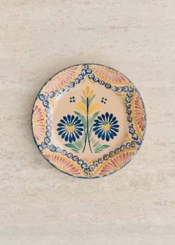 Assiettes à Dessert Anciennes, Crème Fleuries-Sezane Clearance