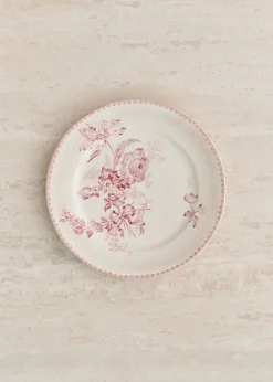 Assiettes à Dessert Anciennes, Crème Fleuries-Sezane Clearance