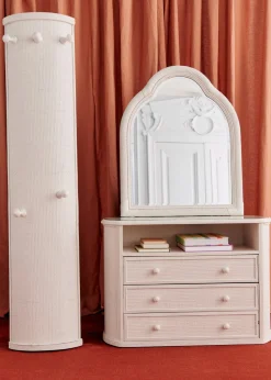 Ensemble De Chambre Vintage En : porte Manteau, Commode Et Miroir-Sezane Online