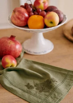 Set De 4 Serviettes - Fleurs Brodées-Sezane Store