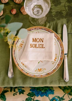 Set De 4 Serviettes - Les Mots Brodés-Sezane Sale