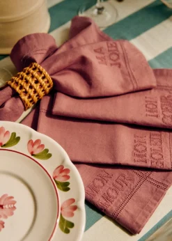 Set De 4 Serviettes - Les Mots Brodés-Sezane Sale