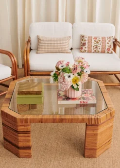 Table Basse Octogonale En Marqueterie De Vintage-Sezane Hot